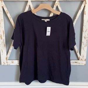 LOFT | NWT Navy Cotton Blouse